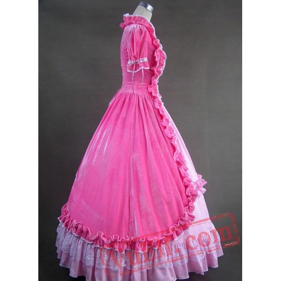 Sweet Pink Long Cotton Lolita Dress