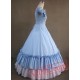 Sky Blue and White Victorian Style Dress