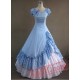 Sky Blue and White Victorian Style Dress