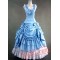 Sky Blue Sleeveless Victorian Prom Dress