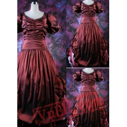 Vintage Red Colored Gothic Victorian Dress