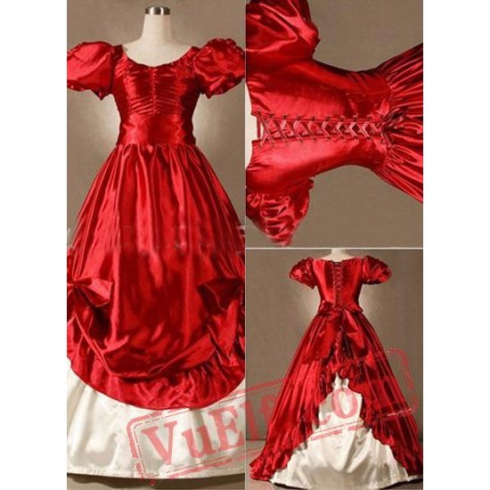Vintage Red Gothic Victorian Lolita Dress
