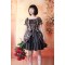 Dark Brown Printed Flowers Lolita One Piece Dress