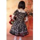 Dark Brown Printed Flowers Lolita One Piece Dress