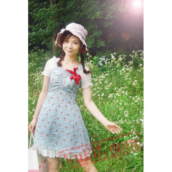 Blue Strawberry Lolita Dress