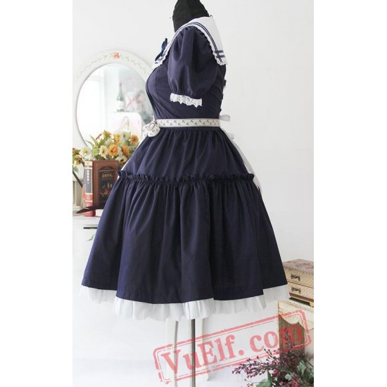 Early Summer Sailor Style One Piece Lolita Dress