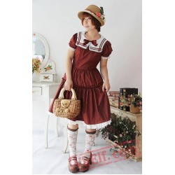 Early Summer Sailor Style One Piece Lolita Dress