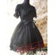 Black Gothic Lolita Dress Multiple Bows Lace