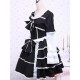 Black Cotton Gothic Lolita Dress