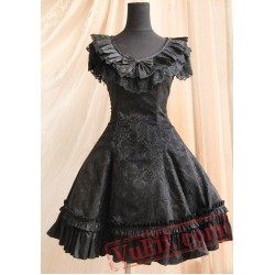 Black Gothic Style Lolita One Piece Dress from Infanta