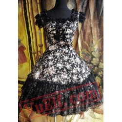 Classic Black Roses Lolita Dress JSK