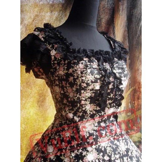 Classic Black Roses Lolita Dress JSK
