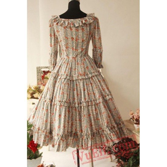 Half Sleeves Long Cotton Lolita Dress