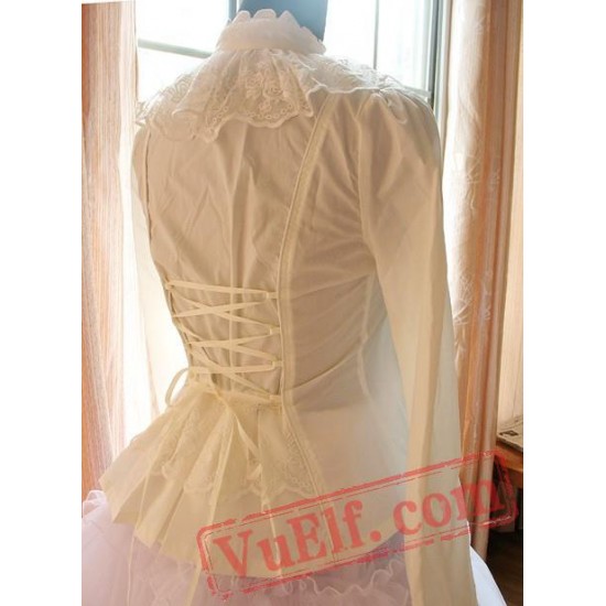 Cotton Lace Blouses Embroidery Lolita Dress