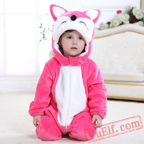 Baby Cute Red Fox Kigurumi Onesie Costume