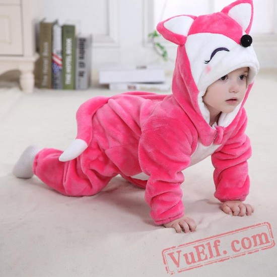 Baby Cute Red Fox Kigurumi Onesie Costume