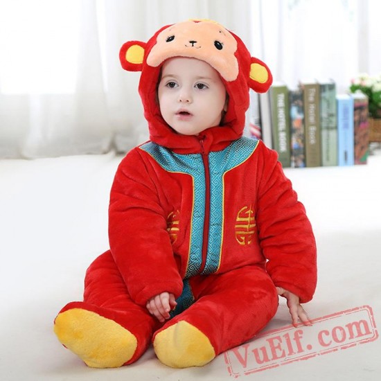 Baby Monkey Kigurumi Onesie Costume