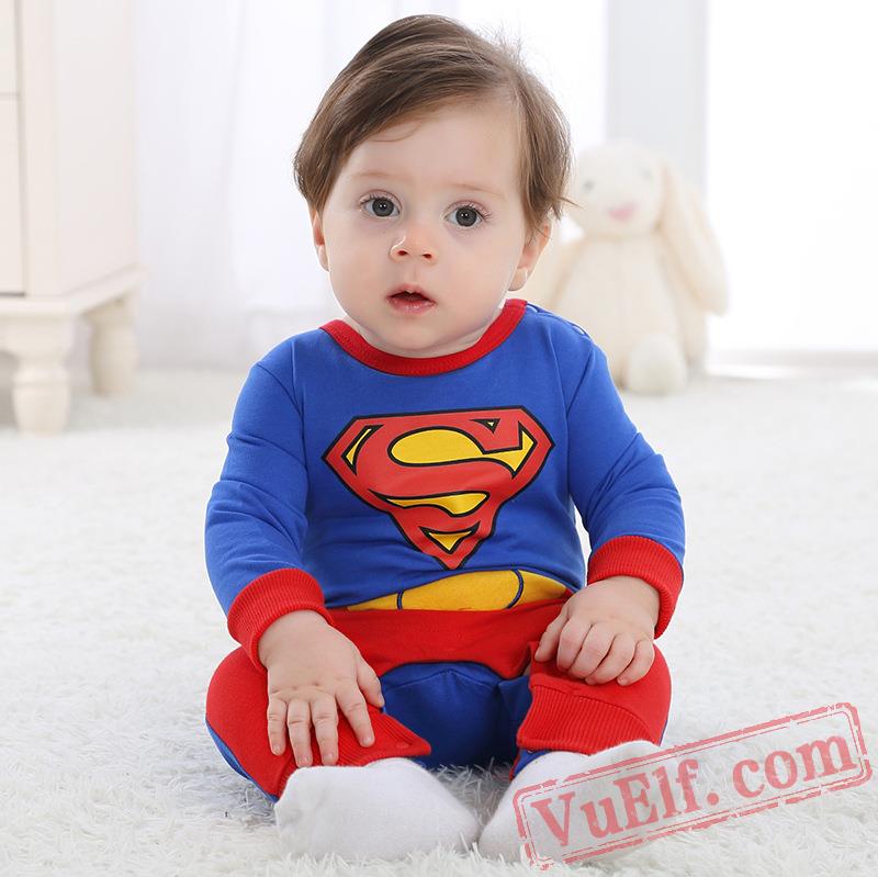 Superman Kigurumi Baby pigiama intero bambino Costume Cosplay