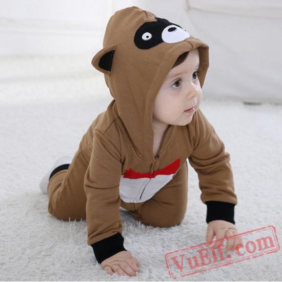 Baby Cute Raccoon Kigurumi Onesie Costume