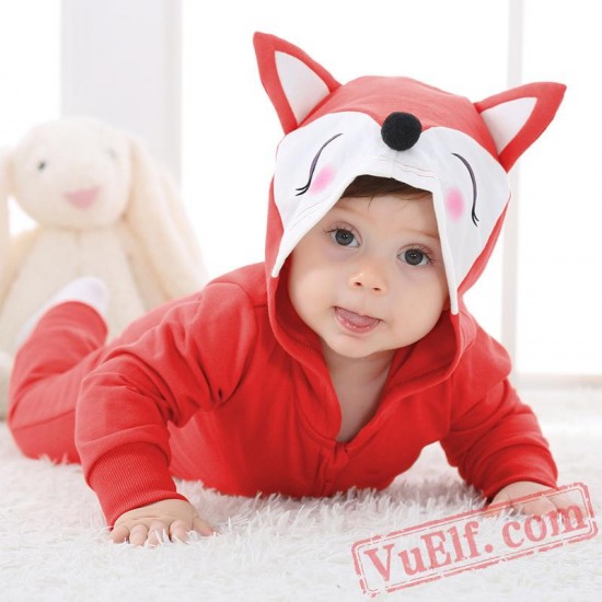 Baby Cute Red Fox Kigurumi Onesie Costume