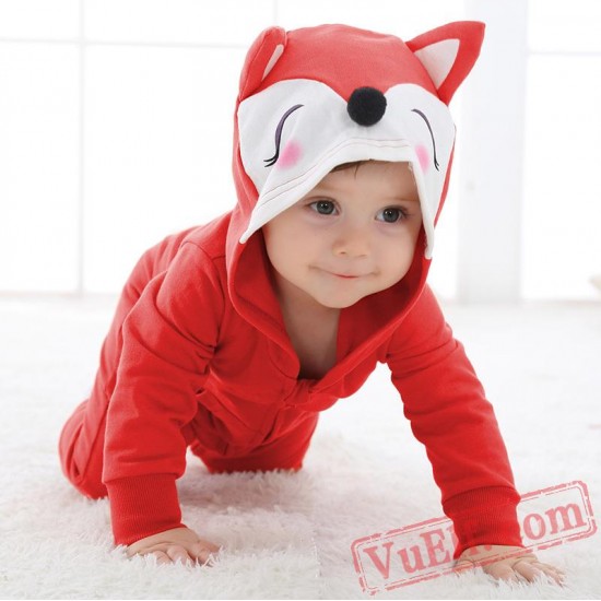 Baby Cute Red Fox Kigurumi Onesie Costume