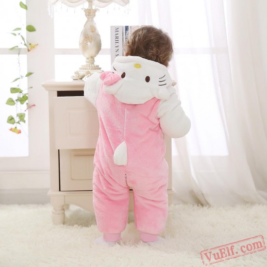 Baby Pink Cat Kigurumi Onesie Costume