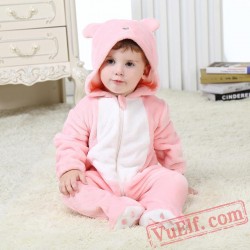 Baby Pink Bear Kigurumi Onesie Costume