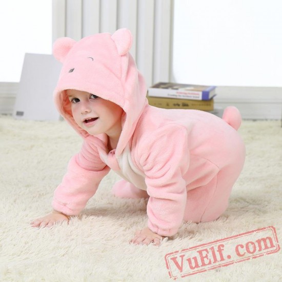 Baby Pink Bear Kigurumi Onesie Costume
