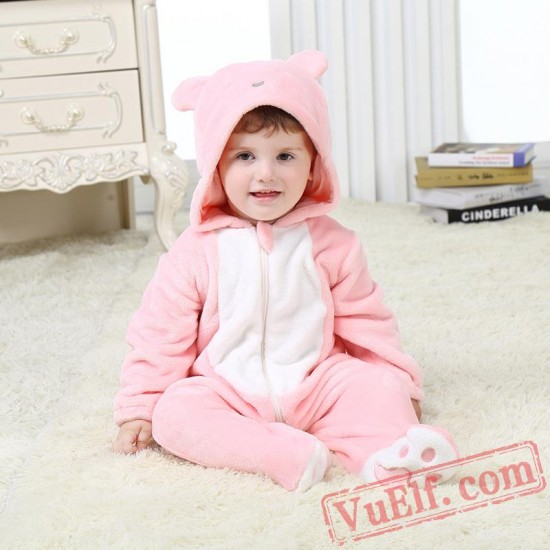 Baby Pink Bear Kigurumi Onesie Costume