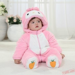 Baby Pink Rabbit Kigurumi Onesie Costume