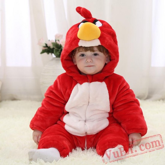 Baby Red Birdie Kigurumi Onesie Costume