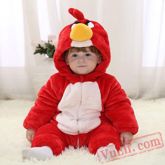 Baby Red Birdie Kigurumi Onesie Costume