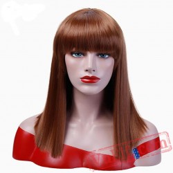 Straight Hair Bangs Blonde Wigs Women Cosplay Party Halloween Wig