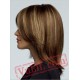 Mid Length Straight Brown Blonde Wigs for Women