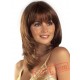 Puffy Mid Length Brown Wigs for Women