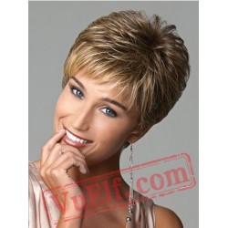 Puffy Short Brown Wigs for Women