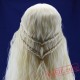 Daenerys Targaryen Light Gold Long Braided Wigs for Women