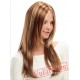 Mid Parting Long Straight Blond Wigs for Women