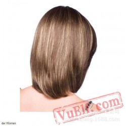 Brown Mid Length Wigs for Women