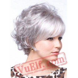 Short Sliver Curly Wigs for Women
