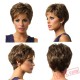 Brown Puffy Short Curly Wigs for Women
