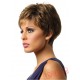 Brown Puffy Short Curly Wigs for Women