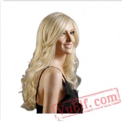 Long Curly Blonde Wigs for Women