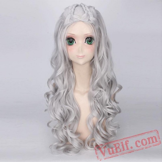 Cosplay Golden Long Curly Wigs Daenerys Targaryen for Women