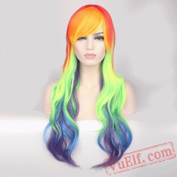Cosplay Colored Long Curly Wigs