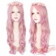 Long Curly Pink Wigs for Women