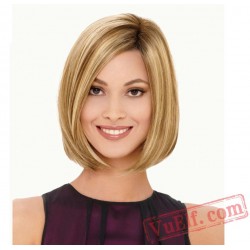 Mid Parting Brown Blonde BOBO Wigs for Women