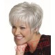 Short Puffy Curly White Wigs for Women