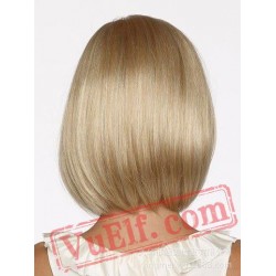 Mid Parting Puffy Blonde Short Wigs for Women