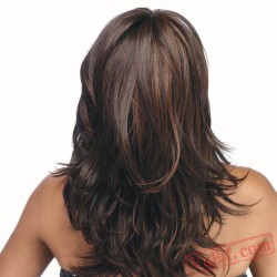 Black & Brown Puffy Long  Curly Wigs for Women